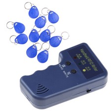 125KHz Handheld RFID ID Card Copier Key Reader Writer Duplicator + 10X Tags/Card