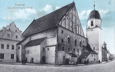 AK Fraustadt - Evgl. Kirche Kripplein Christi-blaufarbig- ca. 1910 Wschowa Lissa