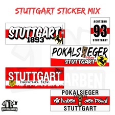 Stuttgart Aufkleber Sticker Mix - Fußball Fanartikel - 1893 0711 Pokalsieger