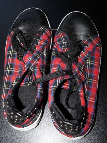 Rot karierte turnschuhe 41 - rot,