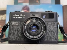 Minolta HI - MATIC F Messsucher Rangefinder Camera Lens Rokkor 38mm 1:2.7