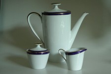 Winterling Kirchenlamitz Kaffeekanne + Zuckerdose + Milchkännchen kobalt blau Go