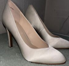 High Heel Pumps Satin Weiß