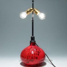 IKORA-Kristall Art Deco Tischlampe Desklamp WMF/Geislingen circa 1930