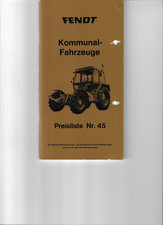 Fendt Preisliste Kommunalfahrzeuge, Nr. 45, Traktor