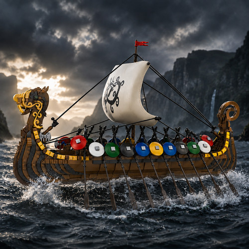 Moc viking langschiff - moc│viking,