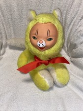 DDR Gummigesicht Katze Plüschtier Kuscheltier 70/80ger Jahre