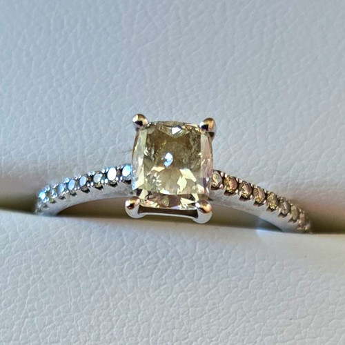 750 weißgold ring mit - 750,
