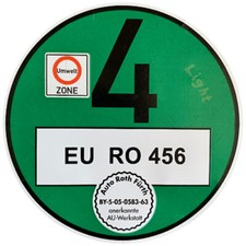 Grüne Feinstaubplakette -