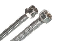 DN8 Edelstahl Panzerschlauch 3/8 Zoll ÜM / AG Armatur Flexschlauch Verlängerung