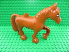 Lego 1x  Duplo Tier Figur Pferd Pony hellbraun mit Blesse Bauernhof (170722H)