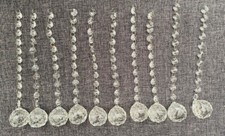 Kristal-Glas Lüster Gehänge Kugel 10 Ersatzteile für Leuchte