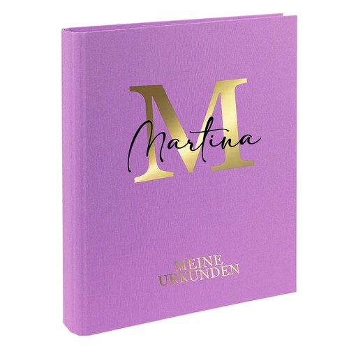 Urkundenmappe buchstabe name - buchstabe, &