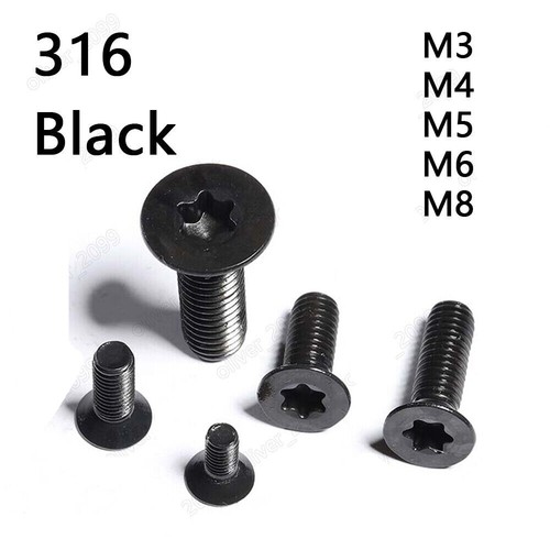 Schwarz 316 edelstahl torx - schwarz,