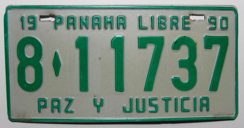 Altes nummernschild aus panama - nummernschild,