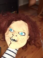 Horror Chucky Kostüm Mörderpuppe Halloween Verkleidung Maske Gummimaske 