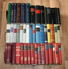 45 Bücher, Romane, Erzählungen, Klassiker, Werke in LEDER gebunden. Paket.