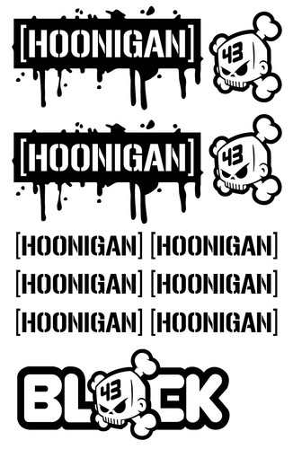 Hoonigan logo aufkleber set - logo,