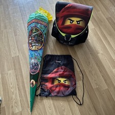 Lego Schulranzen Kai Red 2 Teilig +Schultüte Zuckertüte NINJAGO Motiv