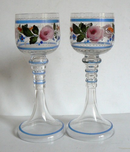 Alte biedermeier weingläser - 2,