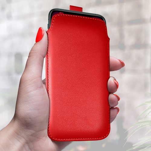 Leder zuglasche flip case - zuglasche,