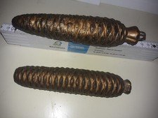 2 Zapfengewichte antike kuckucksuhr Tannenzapfen Gewichte Pärchen 710 +757 Gramm