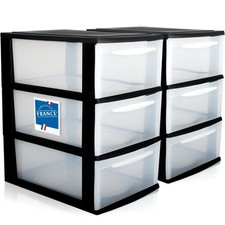 2x Schubladenbox Büro Tisch Organizer Regal Schreibtisch Kunststoff Ablagebox