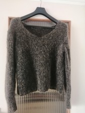 Damen Winterpullover kuschelig & weich, braun & schwarz  MAßANGABEN BEACHTEN. ) 