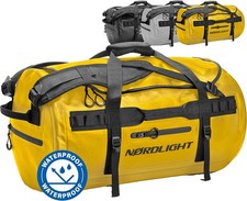Nordlight Wasserfeste Reisetasche 60L - mit Rucksackfunktion (Gelb) | Praktische