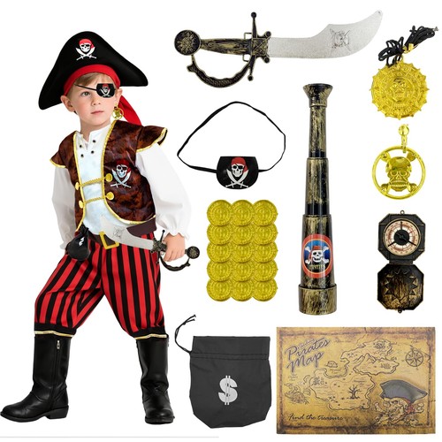 Plates set pirate costume - plates,