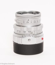 Leica Leitz Summicron M 50mm F/2.0 Objektiv, gebraucht, silber, vom Fachhandel