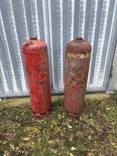 2 Alte Propan Gasflasche kg leer 33 Kilo Basteln Kunst Flasche Ofen Grill Groß