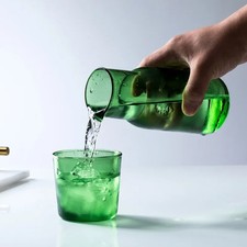 Glas Wasserflasche mit Tumbler