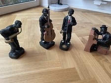 Vintage Jazz Band Figuren–4 -Musiker ca. 30 cm hoch – Afroamerikanisches Design
