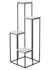 HowHomely Blumenhocker Metall 110cm Blumenständer Hoch 4 Ablagen Pflanzenständer