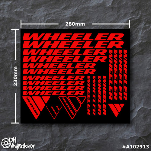 Wheeler stickersatz rot - stickersatz, |