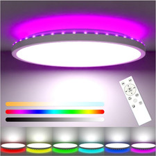 28W LED Deckenleuchte Deckenlampe Dimmbar mit Fernbedienung Wohnzimmer Lampe RGB