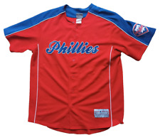 Majestic Chase Utley Philadelphia Phillies MLB Jersey Trikot rot stitched Sz. L