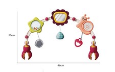 Baby Kinderwagen Spielbogen Spielzeug Clip-On Wiege Activity Bar mit Rassel & Spiegel Babys