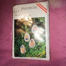 4 Ostereier Zum Aufhängen Stickvorlage Kreuzstich Sticken 