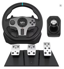 PXN V9 Lenkrad mit Pedalen, 270°/900° Rennsimulator für PC, PS4, Xbox, Switch