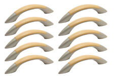 10 Möbelgriffe 96 mm BA - Kunststoff - 2-teilig mit Holzmaserung