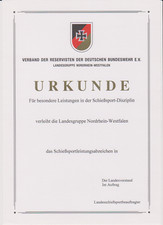 Bundeswehr Urkunde Reservisten