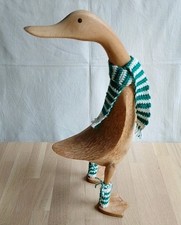 Holzfigur Ente Deko Figur 44cm