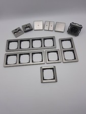 Gira Edelstahl Silber Rahmen Wippe Jalousie Abdeckung Steckdose E Typ 21 58x58mm