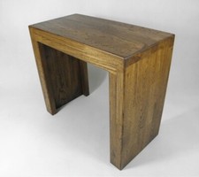 Sitzbank Hocker Eiche Holz Blumenständer rustikal Bank Holzbank Nachttisch Tisch