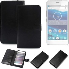 Handy Hülle Wallet Case für Qilive Q5.5 Handy Schutzhülle schwarz
