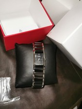 Dugena Damen-Armbanduhr Quadra Ceramica, Quarz, Keramik-Edelstahl, wie neu