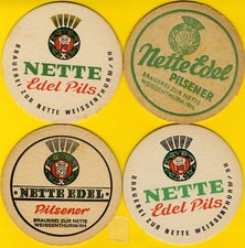 Bierdeckel, Brauerei zur Nette, Weissenthurm, 4 Stück
