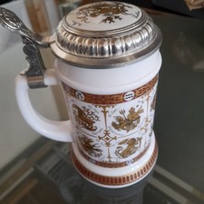 Zwillinge Sternzeichen Bierkrug BMF  Zinndeckel-Sternzeichen Top-Zustand Rarität